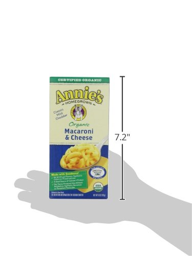 Annie's Organic Macaroni and Classic Cheddar, Made with Real Cheese, 6 oz (Pack of 12)