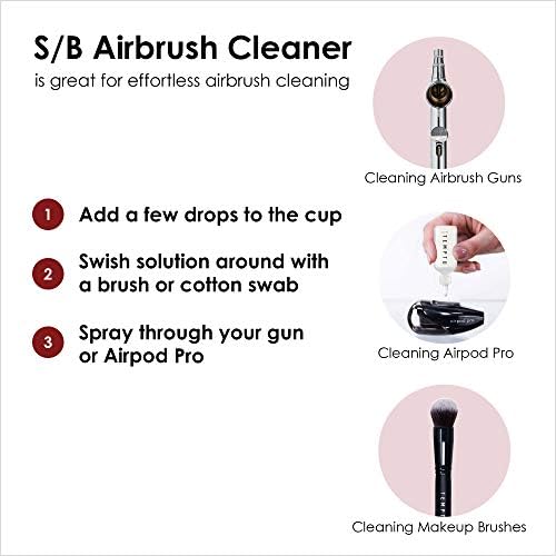 TEMPTU S/B Silicone-Based Airbrush Cleaner Removes Makeup From Airbrush Equipment & Can Be Used On Makeup Brushes
