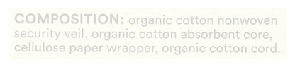 365 by Whole Foods Market, Non-Applicator Tampons, Made with Organic Cotton, Regular Absorbency, Unscented, 18 Count