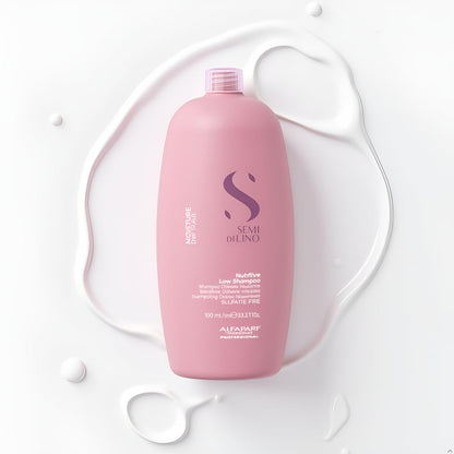 Alfaparf Milano Semi Di Lino Moisture Nutritive Sulfate Free Shampoo for Dry Hair - Paraben and Paraffin Free - Safe on Color Treated Hair - Professional Salon Quality