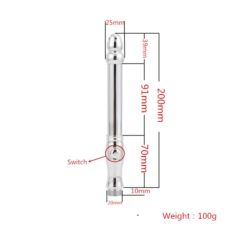 Anal Douche Enema Aluminum Shower Cleaner Douche System Handheld Shower Hose Butt Plug for Couples