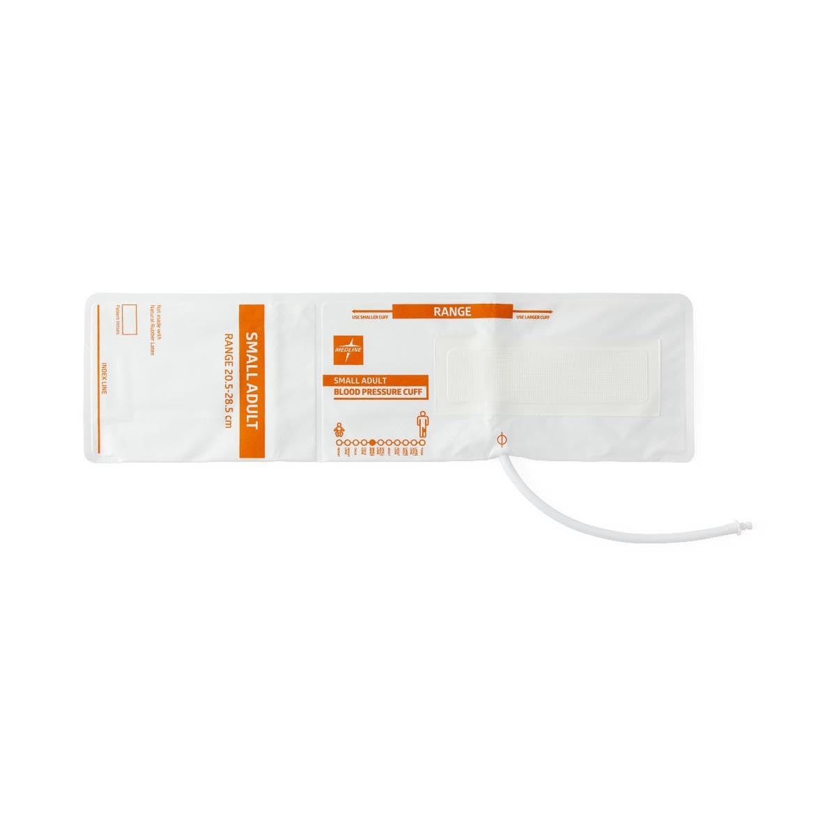 Disposable 1-Tube Blood Pressure Cuff with Bayonet Connector, Small Adult,100,Case,MDS9912HPCS