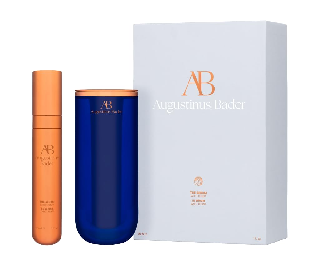 Augustinus Bader The Serum – Luxury Hydrating Anti-Aging Face Serum – Boosts Firmness, Smooths Fine Lines & Evens Skin Tone – Complete Set (Refillable Ceramic Base) – 30 ml / 1 fl oz