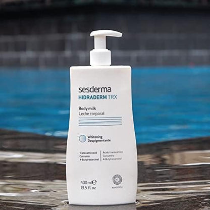 Sesderma HIDRADERM TRX Body Milk, Restore & Revitalize Skin with Unique Hydrating Ingredients, Daily Essential Lotion, 13.5 fl oz