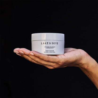 Lake & Skye Orange Blossom + Bergamot Body Butter – 4.94 oz Hydrating, Essential Oils, Vegan