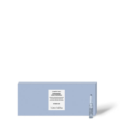 Hydramemory Hydra & Glow Ampoules, Illuminating Hydrating Concentrate, Softens, Smooths, Intensive Treatment, Vegan, Made in Italy, Niacinamide, Polyglutamic Acid, 7 x 0.06 Fl Oz
