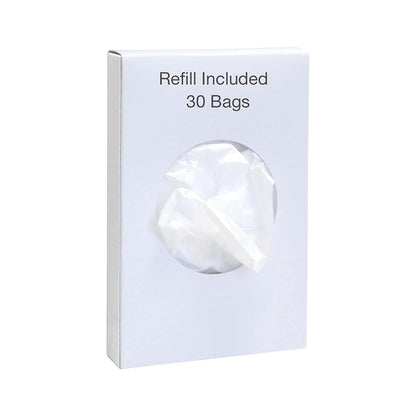 Feminine Hygiene Disposal Bag Dispenser with Refill Bags – Sanitary Napkin & Tampon Disposal System for Restrooms, Chrome