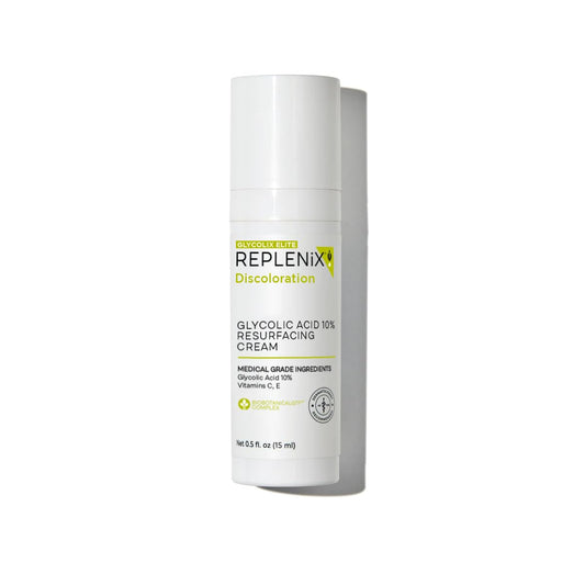 Replenix Glycolic Acid Resurfacing Cream, Hydrating & Lightweight Medical-Grade Exfoliating Face Moisturizer for Skin Discoloration (0.5 fl oz)