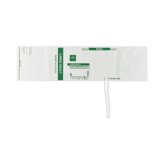 Disposable Soft Cloth 2-Tube Blood Pressure Cuff with Marquette Connector, Large Adult,5,Bag,MDS9924MQ