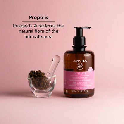 APIVITA Intimate Feminine Wash | pH-Balancing Gentle Creamy Cleanser, 300 mL / 10.1 oz