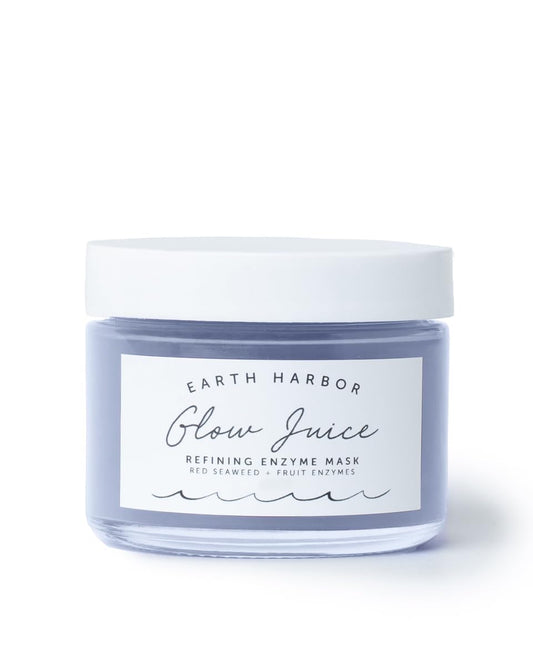 Earth Harbor | GLOW JUICE Refining Enzyme Mask | 100% Natural & Nontoxic | Red Seaweed + Fruit Enzymes | Brightens and Clarifies | 1.25 oz