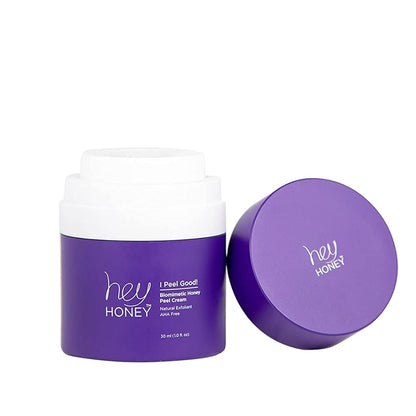 Hey Honey I Peel Good Biomimetic Honey Peel Cream | For Brightened Soft & Even Skin Tone | Deeply Cleansing Honey Peel Cream Treatment 100% Natural & AHA-Free | 1 Oz
