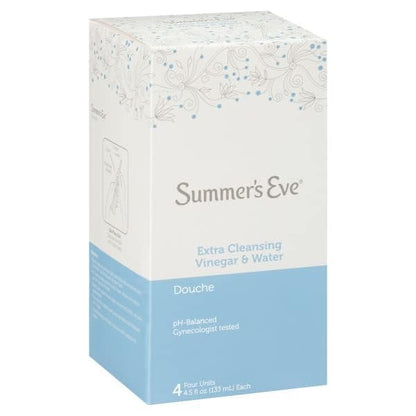 Summer's Eve Douche, Extra Cleansing Vinegar and Water, 4.5 Fl Oz, 4 Ct. (Pack of 3)