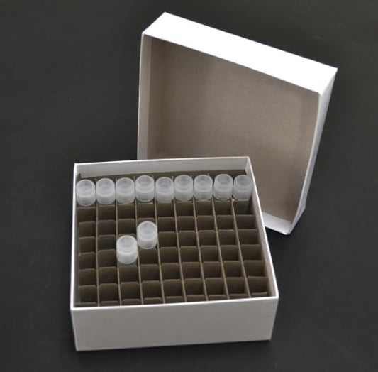 SB2CC-81-THO Cardboard Freezer Boxes with 81-Place Cell Divider, 2", Pack of 50