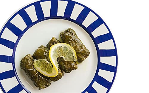 Kontos Foods Dolmas Stuffed Grape Leaves With Rice • Ready To Eat • Kosher • for vegan snacks or Greek Food Mezze Platter w/ spanakopita, tzatziki sauce, babaganush, greek olives or Charcuterie Board • Greek dolmades canned