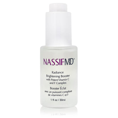 NassifMD Radiance Booster Vitamins C for Face, Brightening serum Dark Spot Remover, Vitamin C with Omega-3 and Squalene Oil