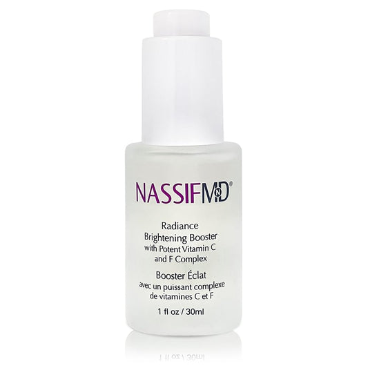 NassifMD Radiance Booster Vitamins C for Face, Brightening serum Dark Spot Remover, Vitamin C with Omega-3 and Squalene Oil