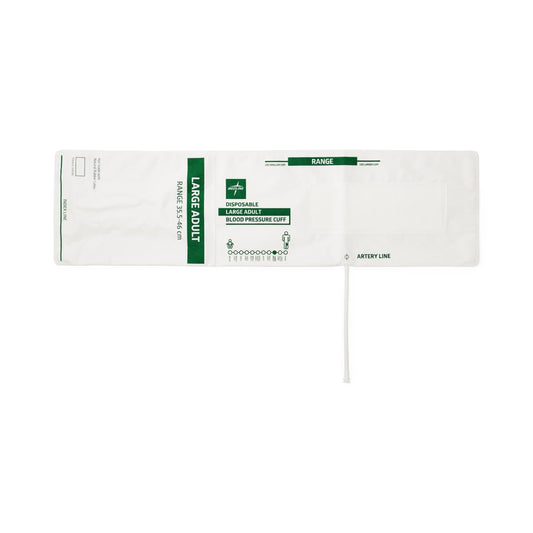 Disposable Soft Cloth 1-Tube Blood Pressure Cuff with Marquette Connector, Large Adult,5,Bag,MDS9914MQ