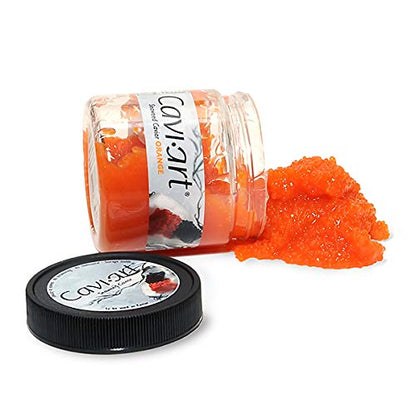 Caviart Award-winning VEGAN Seaweed Caviar 3.5 oz (ORANGE)