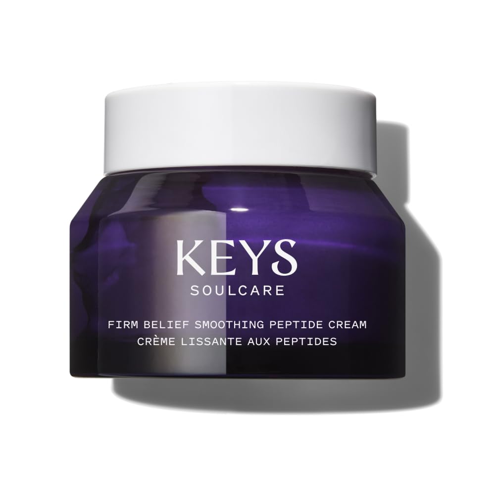 Keys Soulcare Firm Belief Smoothing Peptide Cream, Helps Reduce Fine Lines for Smooth, Plump & Ultra Hydrated Skin, Vegan, Cruelty Free, 1.7 Oz (50ml)