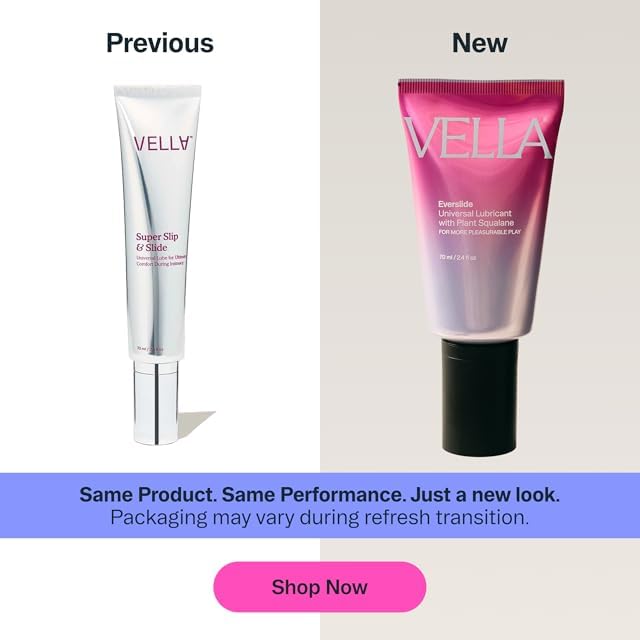 Vella Everslide Silicone Glide Gel for Women & Couples, Long Lasting Intimate Moisture Enhancer with Squalane & Sea Buckthorn Oil, Non Greasy, pH Balanced Feminine Care, Vegan 70ml