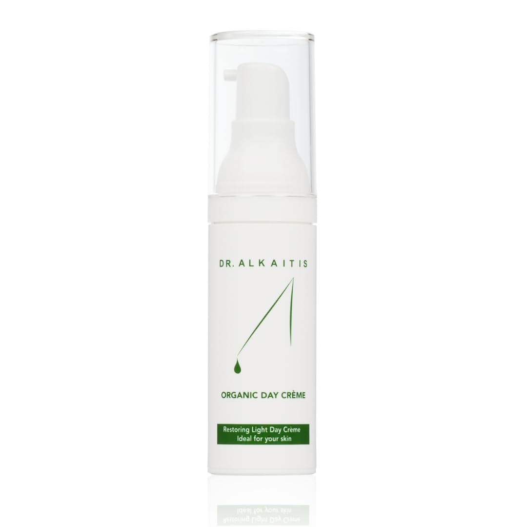 DR. ALKAITIS Organics Day Crème - Natural Moisturizer with Sacha Inchi & Omega-3 - Protective Daily Face Cream (30ml/1oz)