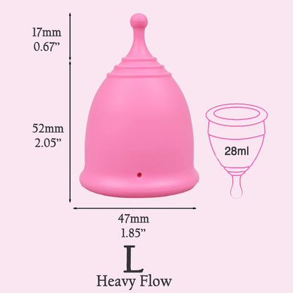SHORDY Menstrual Cups (Large), Single Pack with Box, Soft & Flexible, Copa Menstrual Kit for Women Upto 12 Hours of Comfort, Eco-Friendly & Safer Alternative to Disc Pads Tampons (Pink)