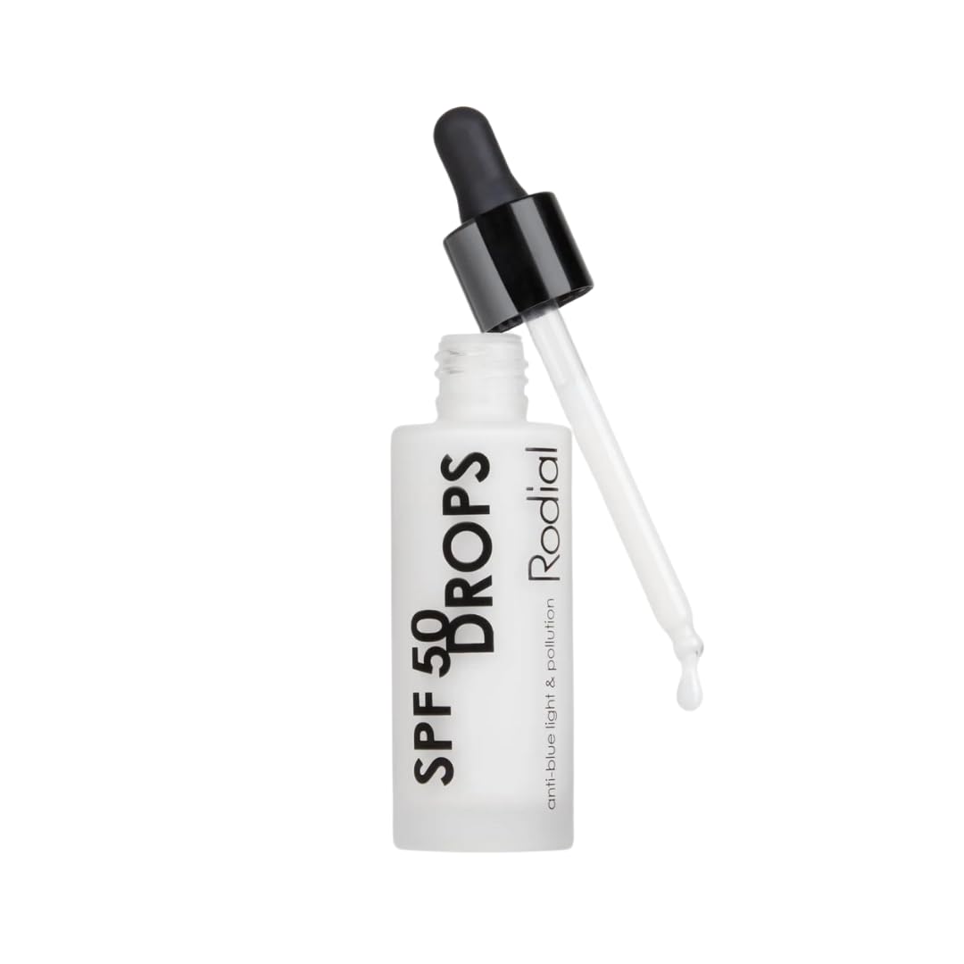 Rodial SPF 50 Drops 30ml, SPF Serum with Hyaluronic Acid and Vitamin E, UVA and UVB face protection, SPF Skin Moisturiser, SPF 50 Anti-Photoaging