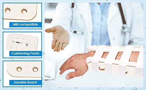 Primacare IS-5412 Padded Cardboard Splint Wrist Brace or Leg Support for Adults and Kids, Emergency First Aid Kit with Punch Holes, Radiolucent and MRI Compatible Cushioning Foam, 12"