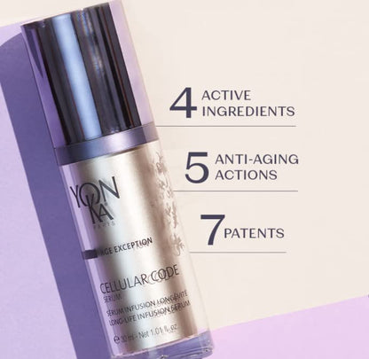 Yonka Cellular Code Serum | Anti-Aging Face Serum | Firm Skin and Soften Appearance of Wrinkles with Cell-Energy Natural Youth Complex | Paraben-Free | 1.01 fl oz