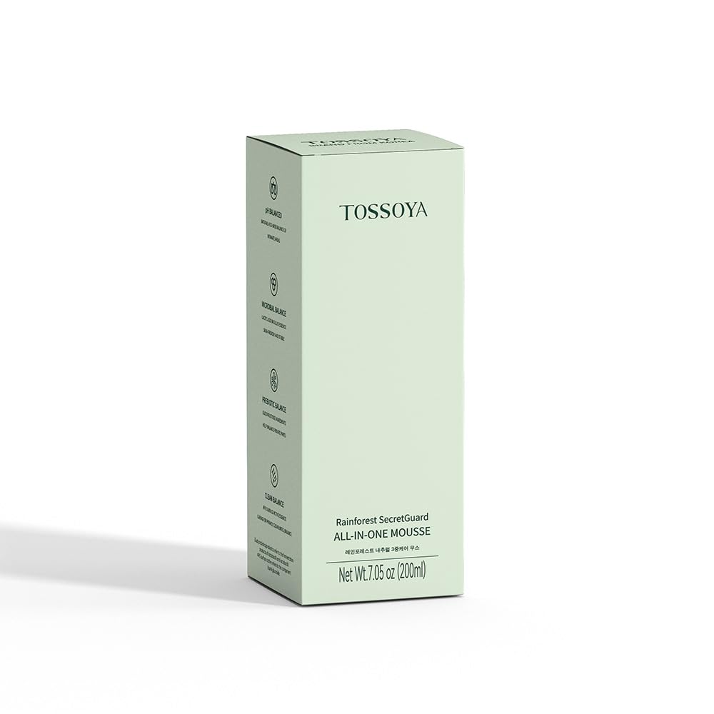 Tossoya™ Gentle Intimate Mousse - pH Balanced Daily Cleanser for Sensitive Skin - Refreshing & Hydrating Feminine Wash - Plant-Based Formula - 200ml (6.76 fl oz)