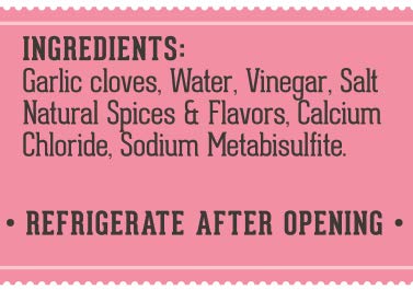 Lara's Pickled Garlic Cloves in Jar (16 fl oz) - Crunchy and Mild Flavor - Long Shelf Life - Canned Garlic