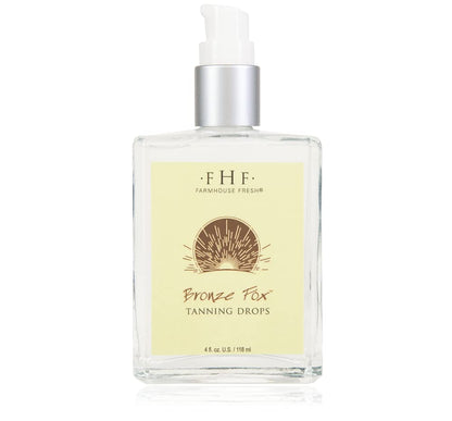 FarmHouse Fresh Self-Tanner, Vitamin E Oil for Body With Aloe Vera. Tanning Serum. Bronze Fox Tanning Drops, 4 Fl Oz