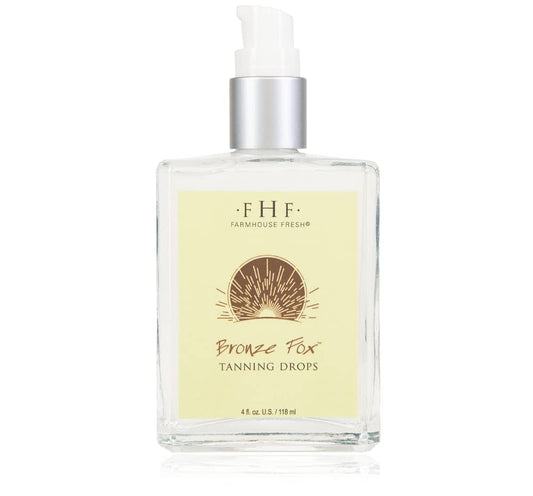 FarmHouse Fresh Self-Tanner, Vitamin E Oil for Body With Aloe Vera. Tanning Serum. Bronze Fox Tanning Drops, 4 Fl Oz