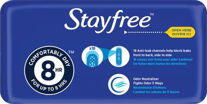 Stayfree Reg Maxi Pad c Size, 24 Count (Pack of 1), Regular