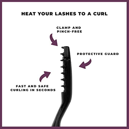 Blinc Heated Lash Curler, Heated Eyelash Curler Comb, Electric Eyelash Curler for Long Lasting Curls, Battery Included