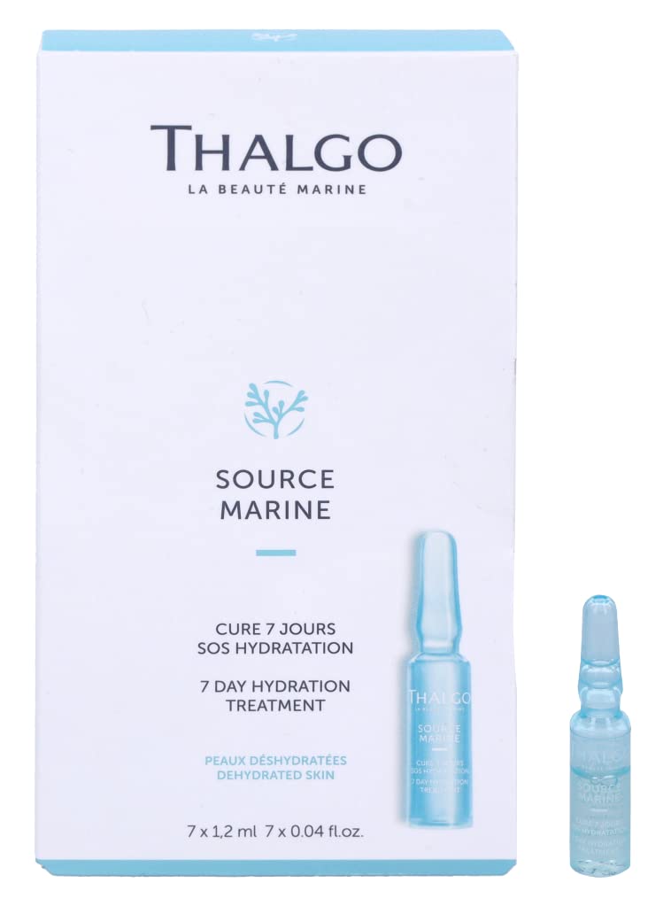 THALGO Source Marine - Hydrating 7-Day Treatment, Absolute Hydra-Marine Concentrate SOS Course with Hyaluronic Acid, 7x1.2ml