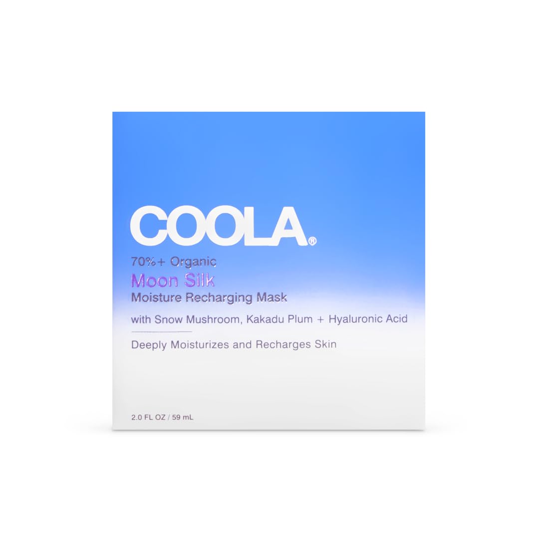 COOLA Organic Moon Silk Recharging Face Moisturizer Mask, Dermatologist Tested Skin Barrier Protection with Vitamin C, Vegan and Gluten Free, 2 Fl Oz