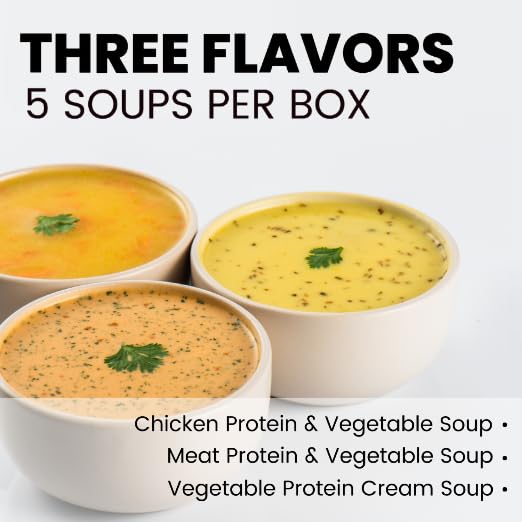 Lawasi Instant Healthy Soup – Quinoa & Vegetable Protein – 5 Packets, 3 Flavors – 15g Protein, 2g Fiber, 100 Calories – Non-GMO, Gluten-Free – Ready to Eat Superfood Meal