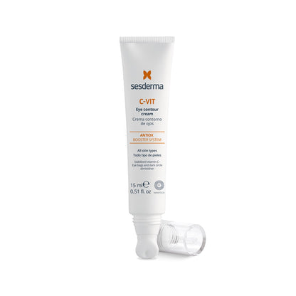 Sesderma C-VIT Eye Contour Cream - Targets Wrinkles, Antioxidant Protection and Tired Eyes, 0.5 fl oz.