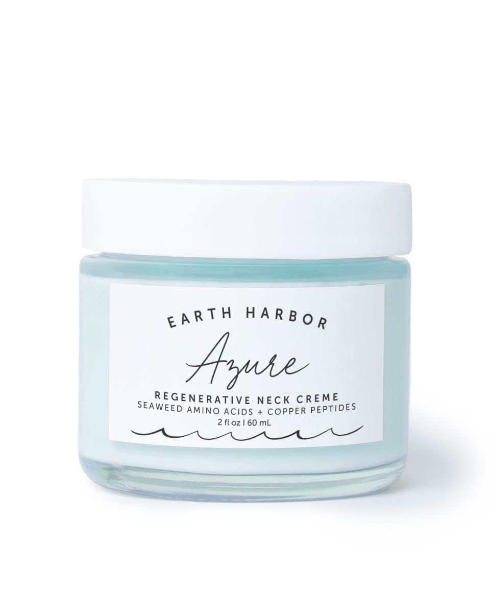 Earth Harbor AZURE Regenerative Neck Crème | Smooth Neck | Face Water Cream | 2 fl oz