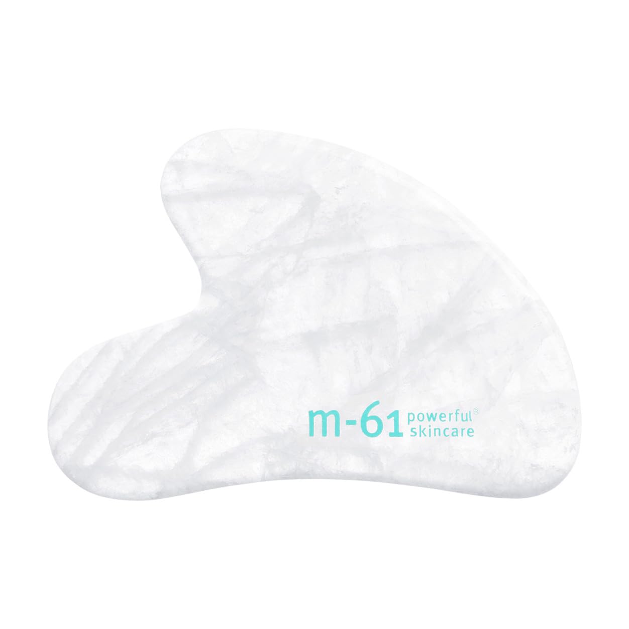 m-61 Clear Quartz Gua Sha | Facial Massage Tool To Stimulate Circulation, Decrease Inflammation. 100% Hand-Carved Natural Clear Quartz Stone.