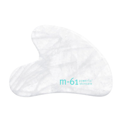 m-61 Clear Quartz Gua Sha | Facial Massage Tool To Stimulate Circulation, Decrease Inflammation. 100% Hand-Carved Natural Clear Quartz Stone.