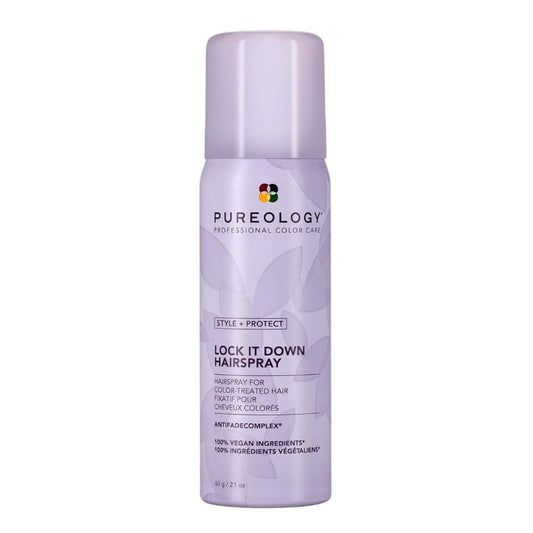 Pureology Style + Protect Lock It Down Hairspray For Color-Treated Hair - Provides Maximum Hold and Radiant Shine, Silicone-Free & Vegan