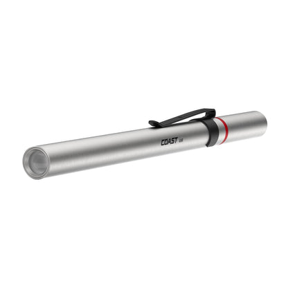 Coast® A9R 54 Lumen Rechargeable Inspection Beam LED Penlight with Flex Charge and Charging Cap, Silver