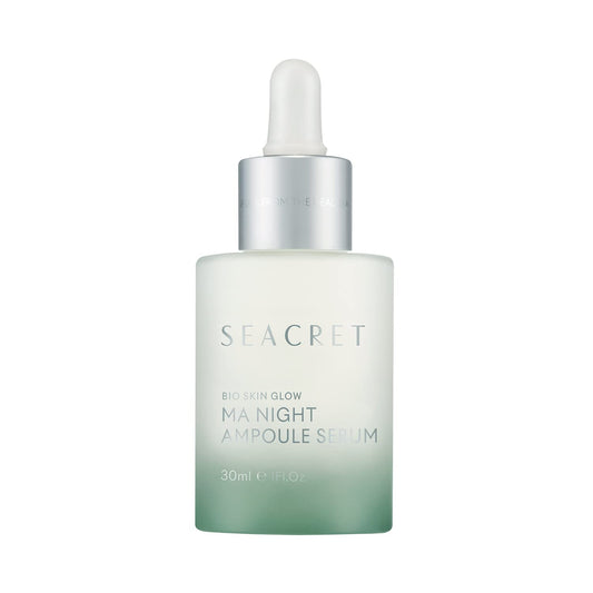 SEACRET Minerals Bio Skin Glow Face Serum, Multi-Acid Complex Night Serum for Face, Ampoule, 1 Fl Oz / 30 ml