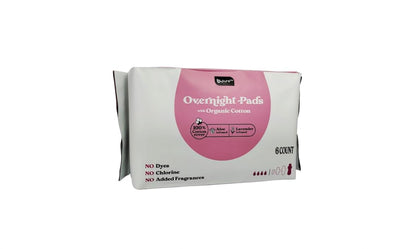 B-Pure Lavender and Aloe Infused Overnight Pads, 6 ct