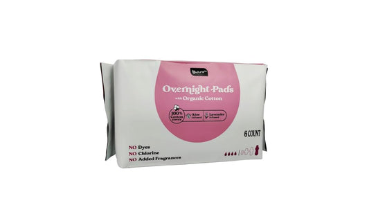 B-Pure Lavender and Aloe Infused Overnight Pads, 6 ct