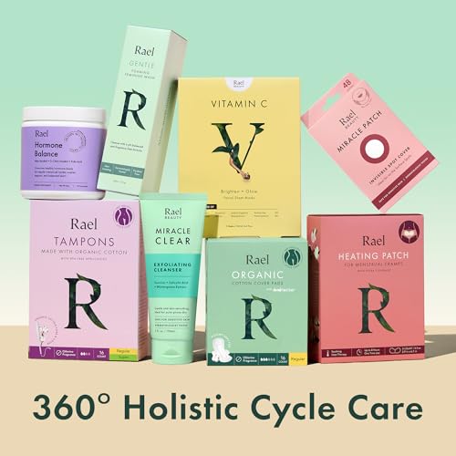 Rael Sanitary Pads for Women Day & Night Bundle - Feminine Care, Unscented, Chlorine Free, Hypoallergenic, Organic Cotton Cover Period Pads with Wings/Regular (28 Count) & Overnight (20 Count)