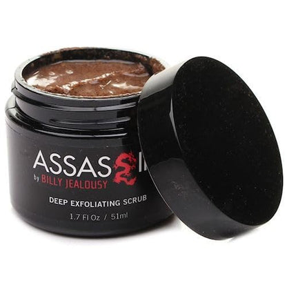 Billy Jealousy Assassin Deep Exfoliating Scrub, Mens Daily Facial Cleanser with Walnut, Almond and Vitamin E, Moisturizing Face Product for Dry and Oily Skin, 1.7 Fl Oz